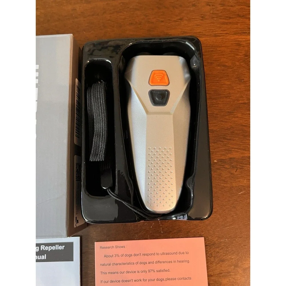 Ultrasonic Dog Barking Deterrent Trainer LED Rechargeable Open Box
